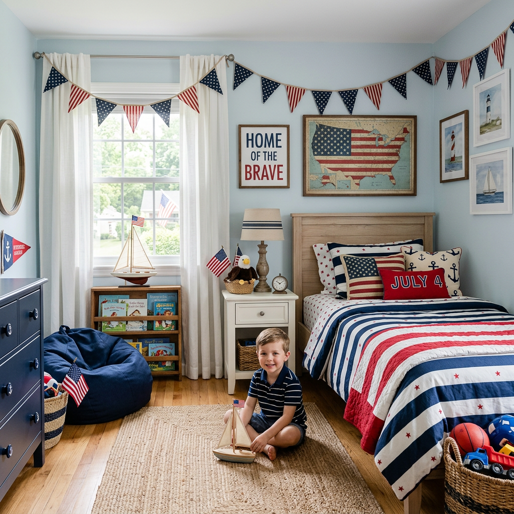 Coastal Independence Day (4th of July) Child Bedroom (Boy)