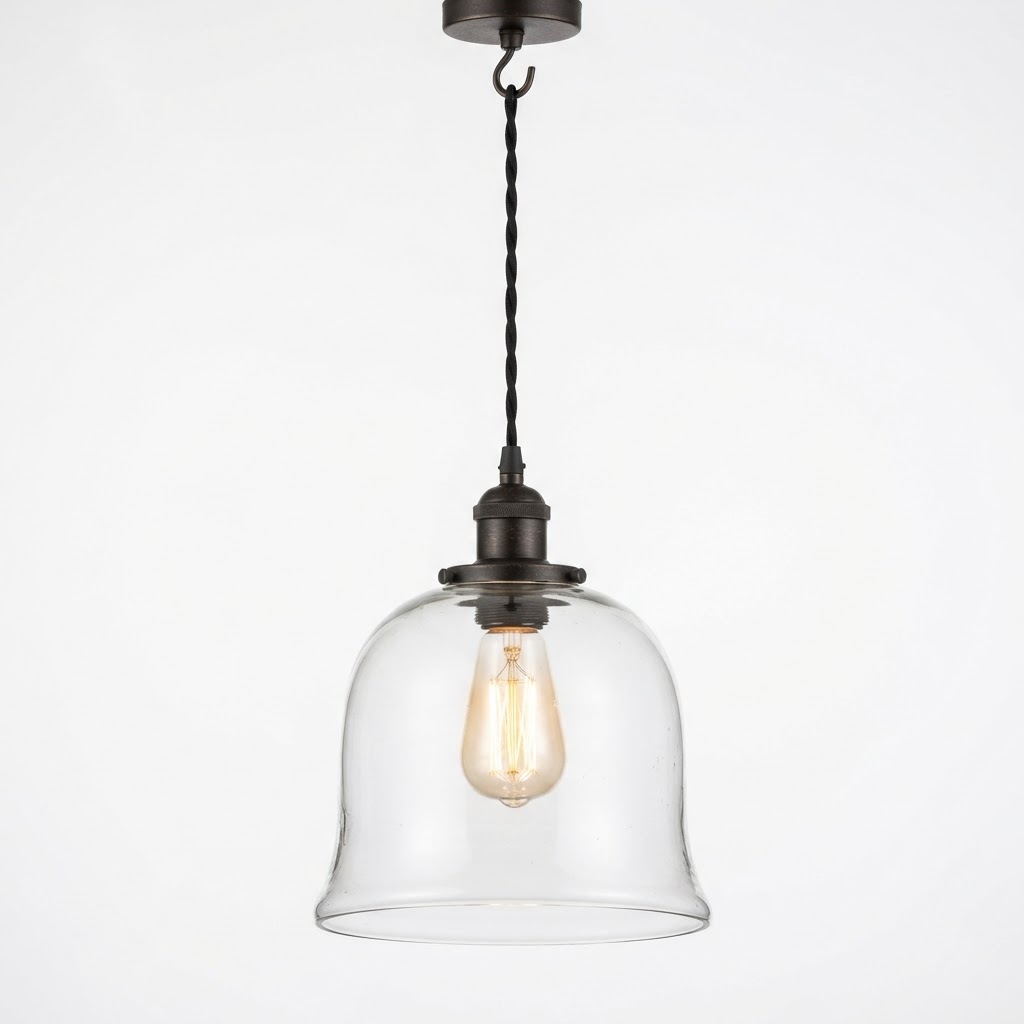 Glass Bell Pendant Light