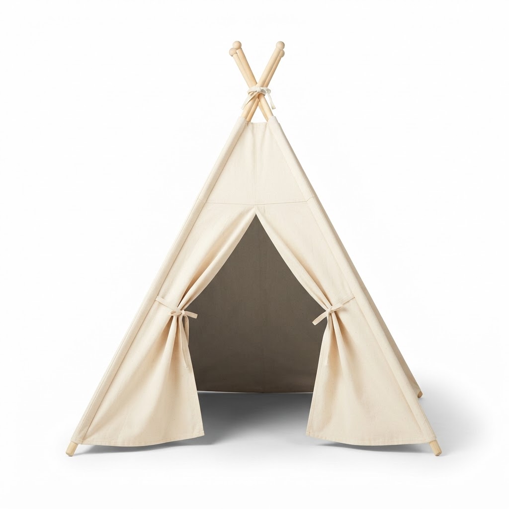 Cream Canvas Children's Play Tent