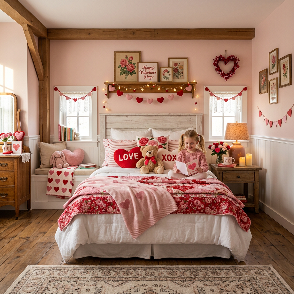 Cottagecore Valentine's Day Child Bedroom (Girl)