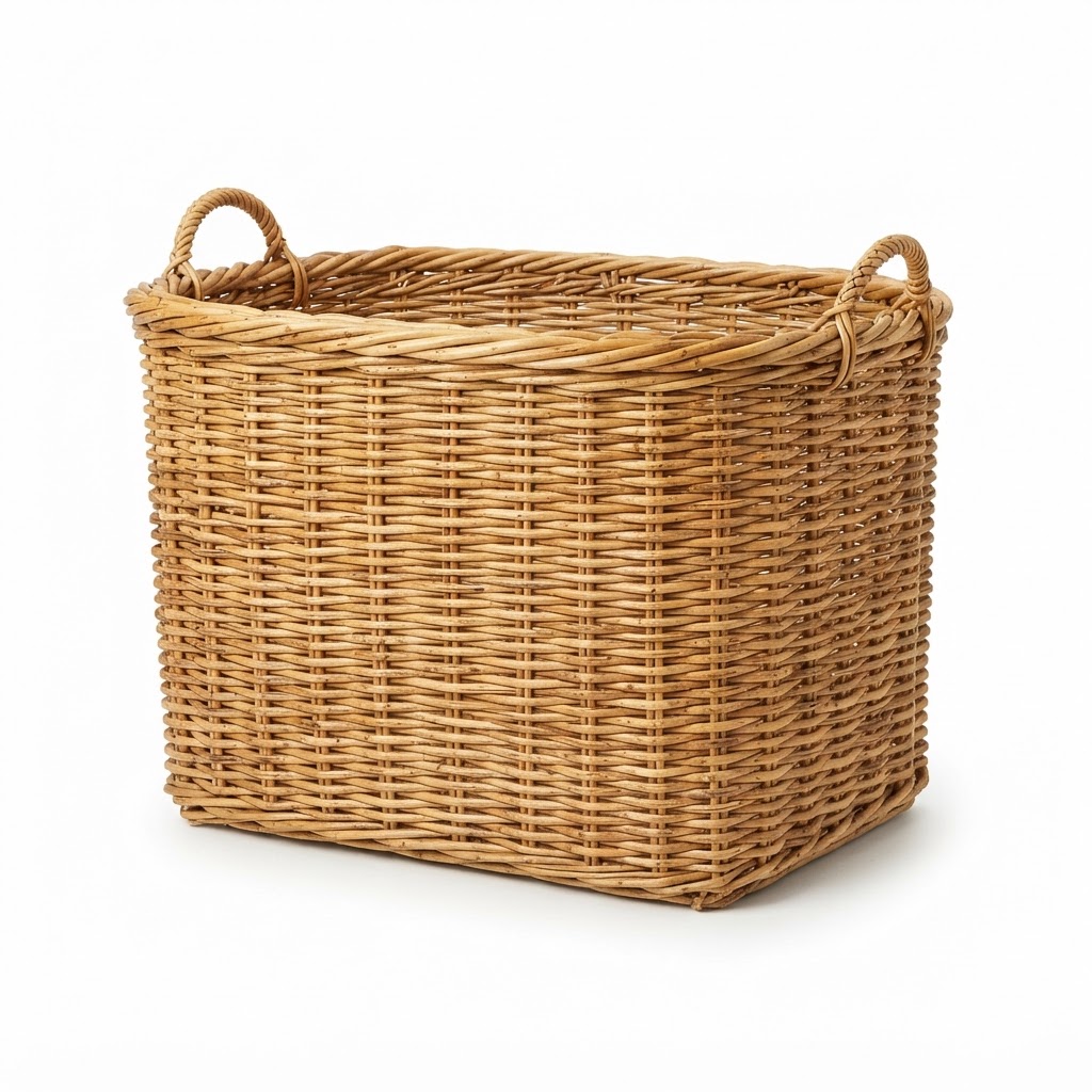 Woven Rattan Storage Basket