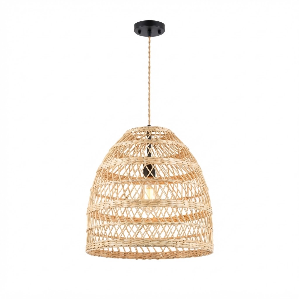 Woven Rattan Kitchen Pendant Light