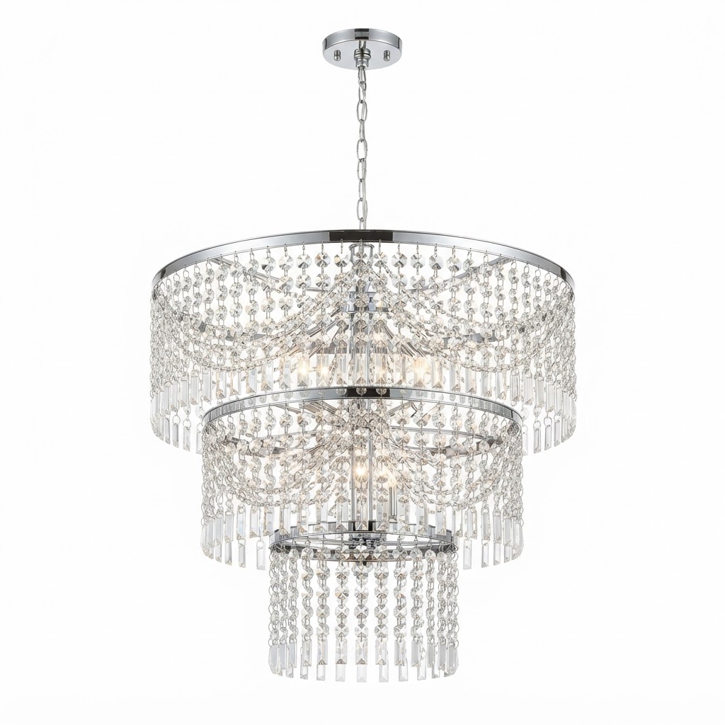 Crystal Tiered Chandelier