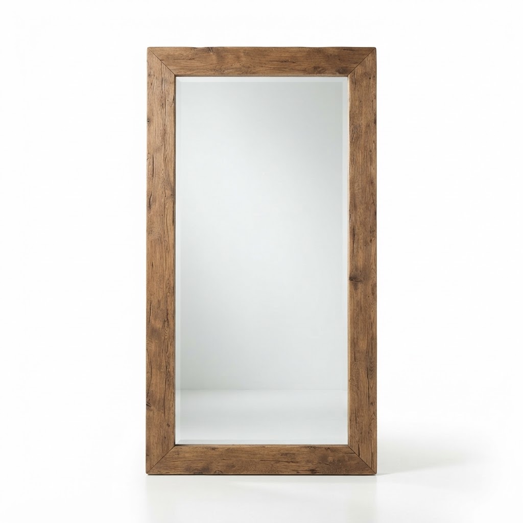 Oversized Wooden Mirror