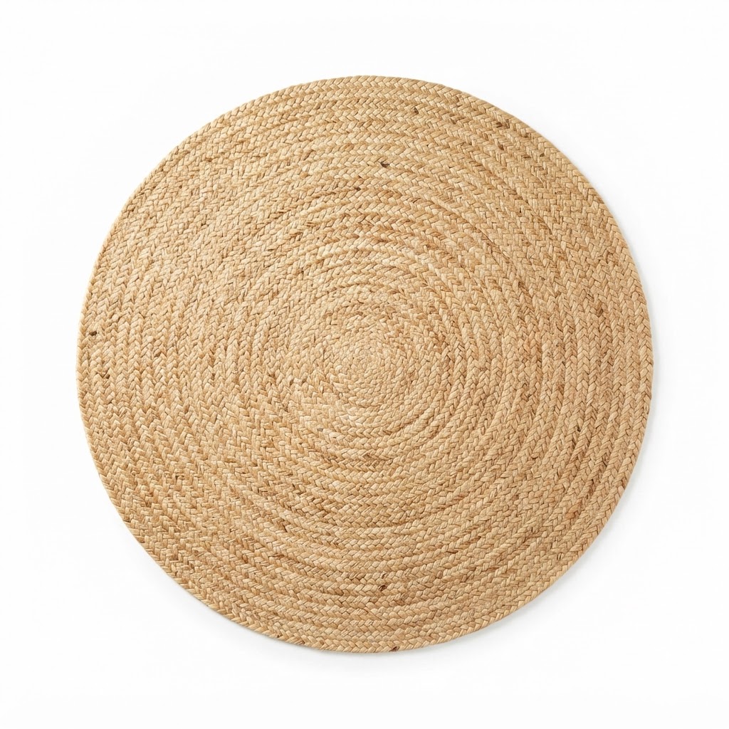 Natural Jute Round Area Rug