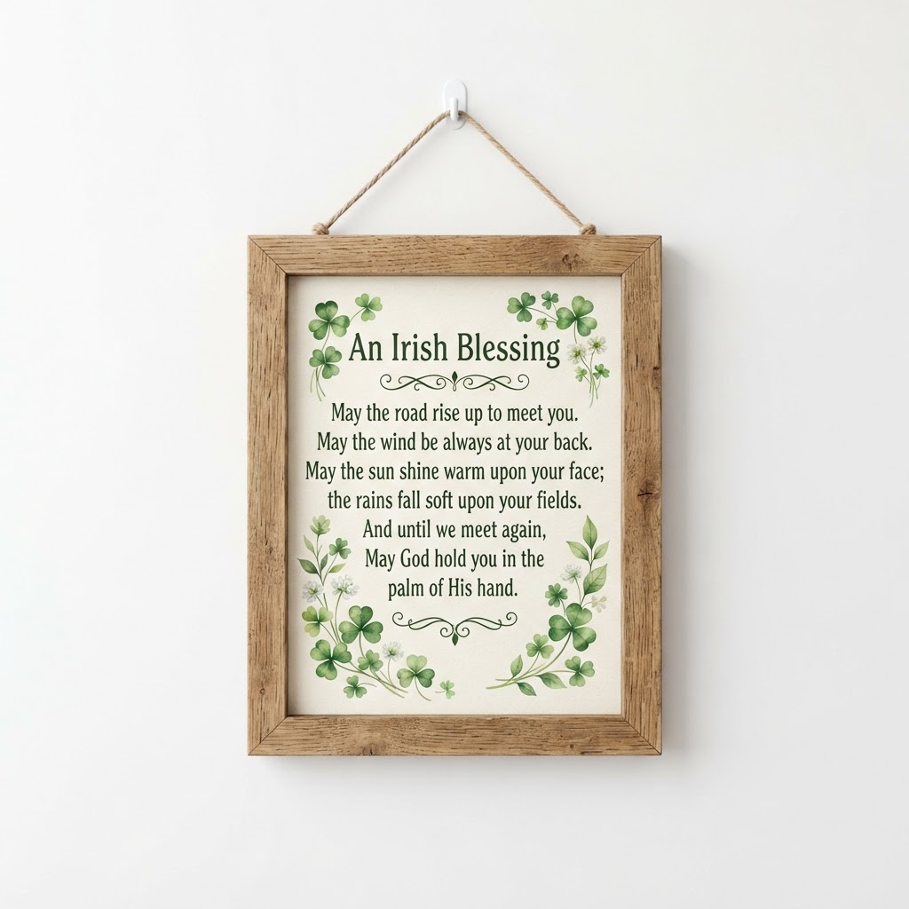 core Framed Irish Blessing Wall Sign