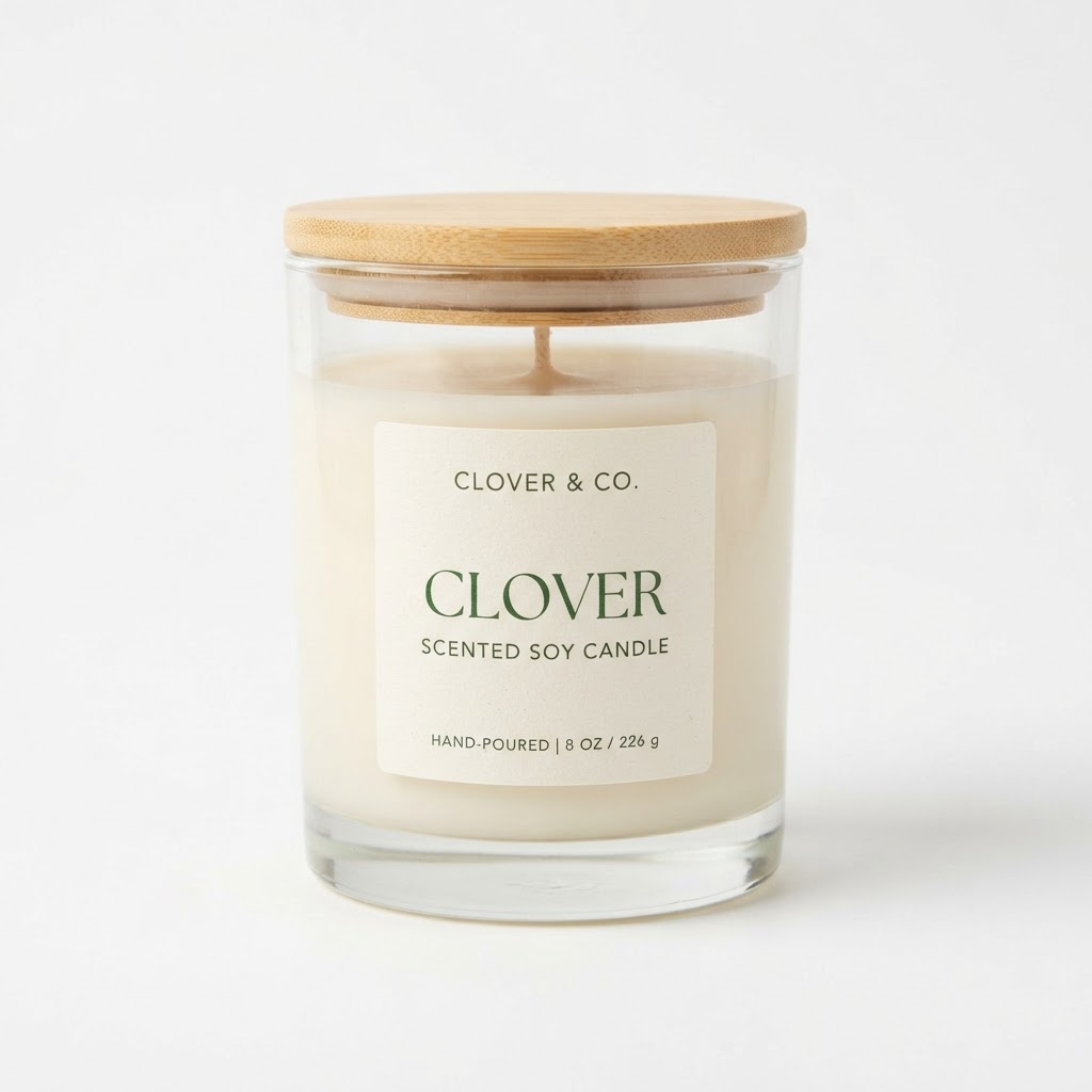 Clover Scented Soy Candle
