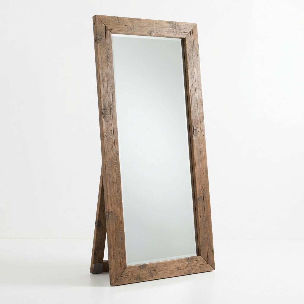 Oversized Leaner Wood Floor Mirror