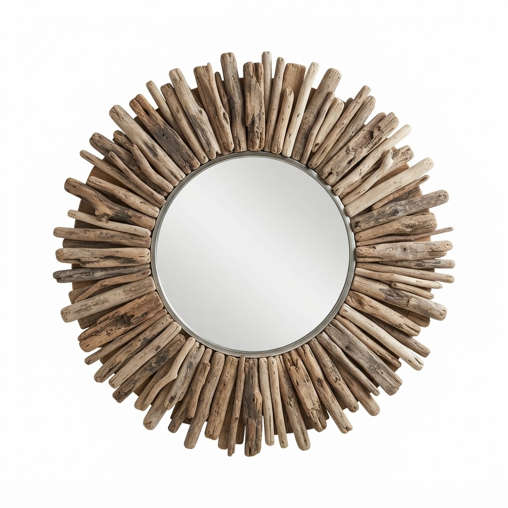 Driftwood Round Wall Mirror