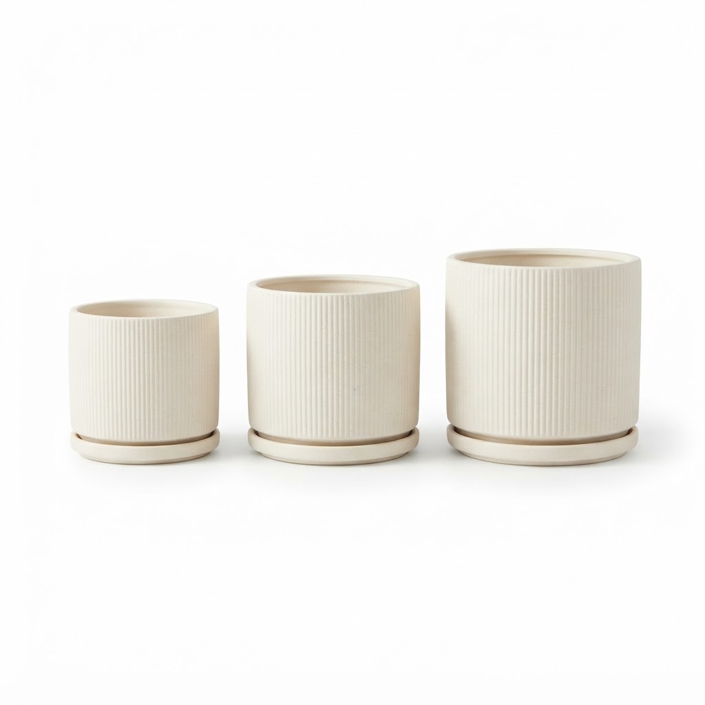 Matte Ceramic Planter Set