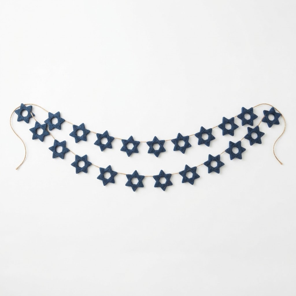 Felt Star of David Garland