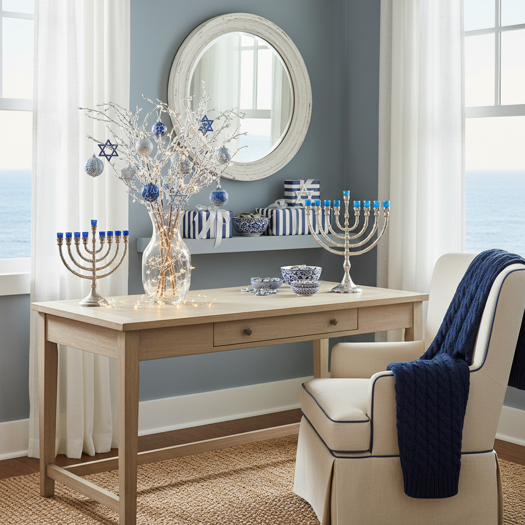 Coastal Hanukkah Home Office