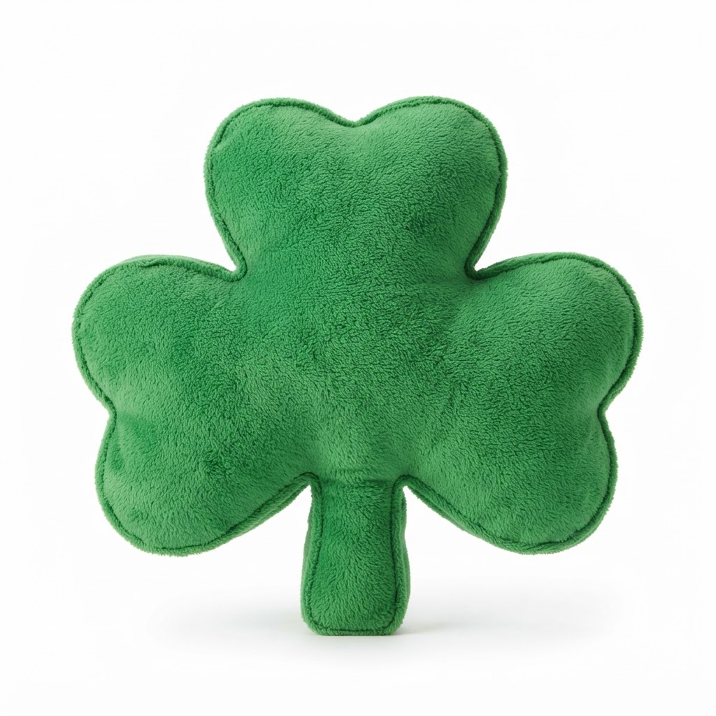 St. Patrick's Day Green Shamrock Plush Pillow