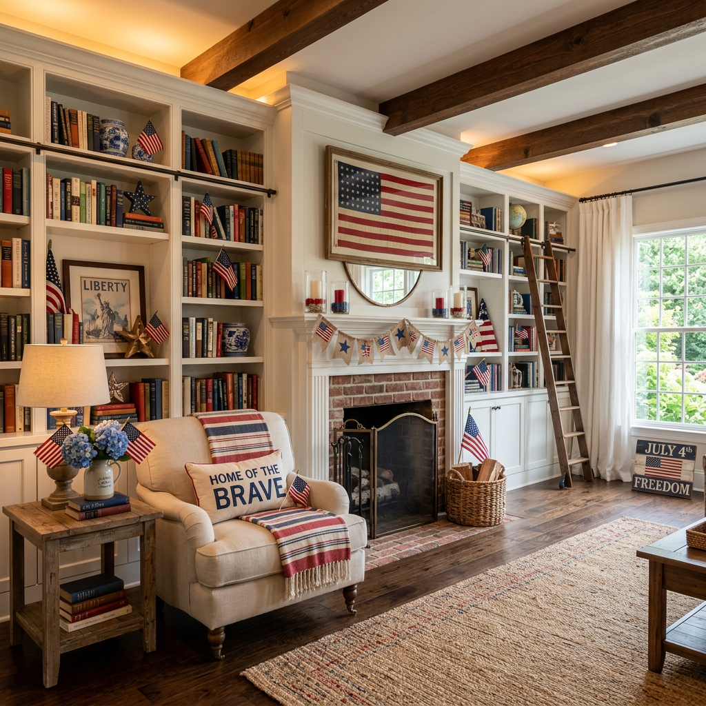 Modern Cottage Independence Day (4th of July) Library