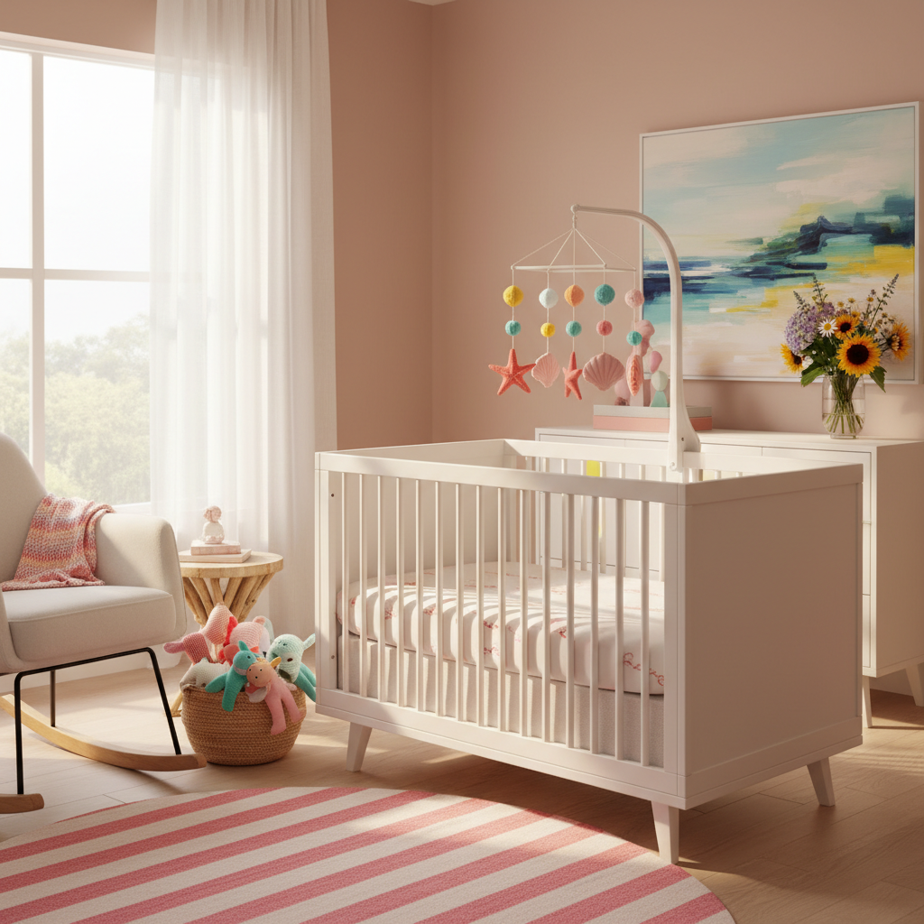 Minimalist Summer Baby Girl Nursery