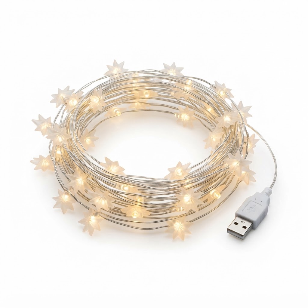 LED String Lights with Star Accents