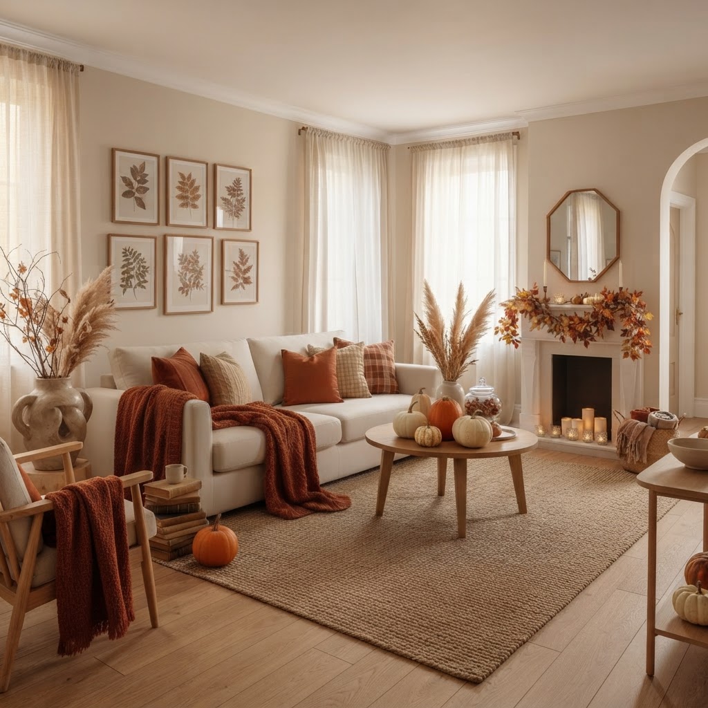 How to Style a Cozy Nordic Fall Living Room (Scandinavian Autumn Décor Guide)