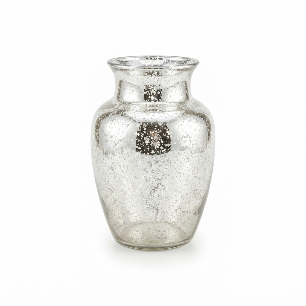 Silver Mercury Glass Vase