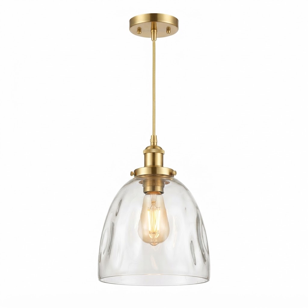 Gold Glass Pendant Light