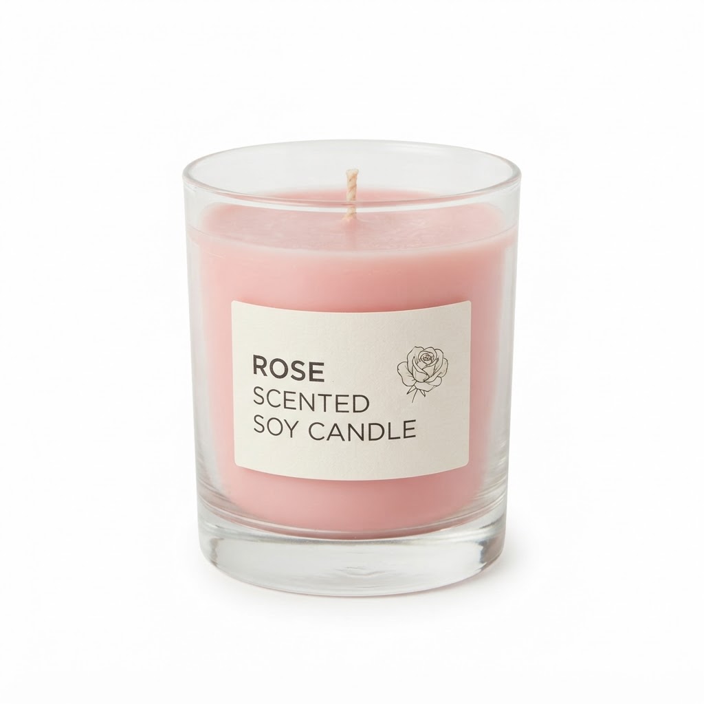 Rose Scented Soy Candle