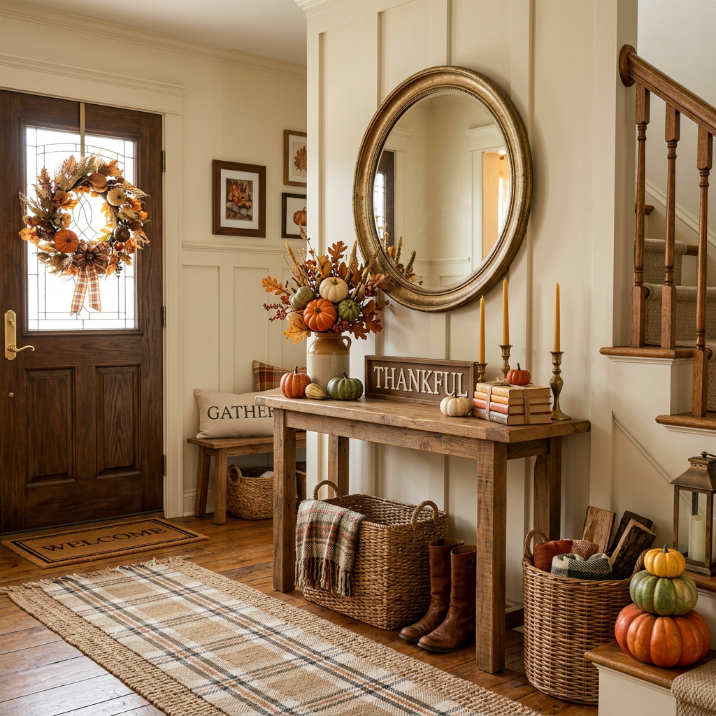 Cottagecore Thanksgiving Entryway