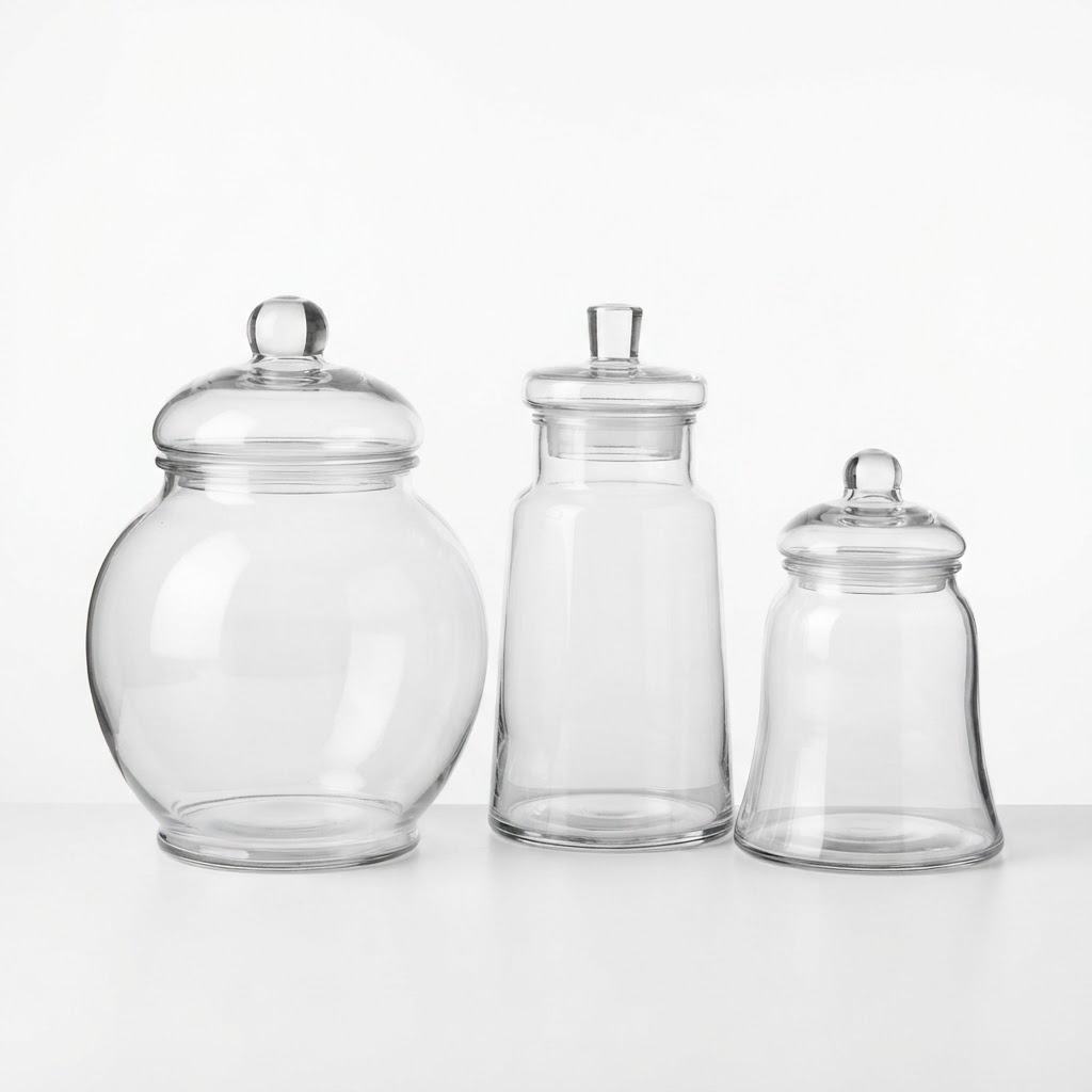 Glass Apothecary Jar Set