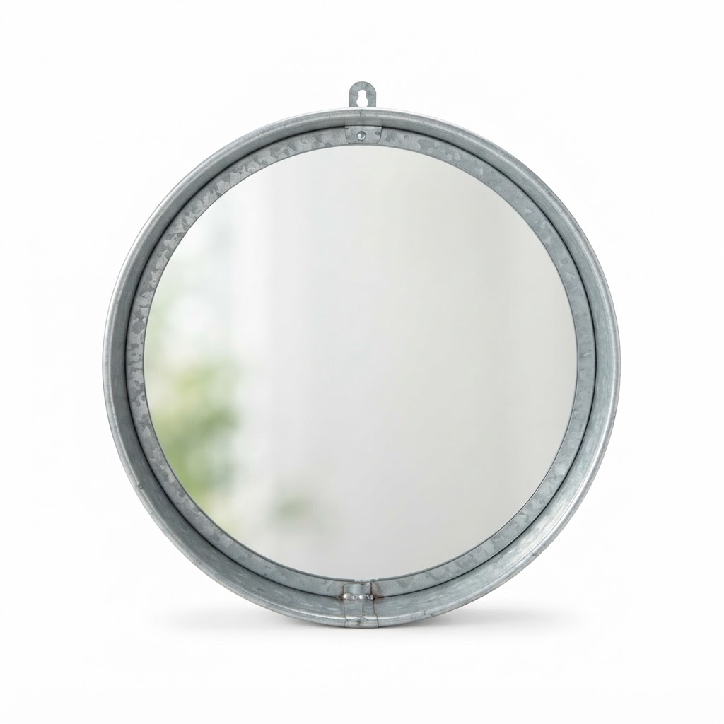 Galvanized Steel Round Mirror