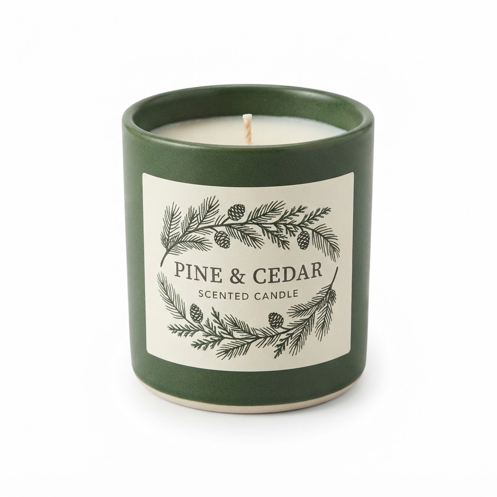 Pine and Cedar Scented Candle