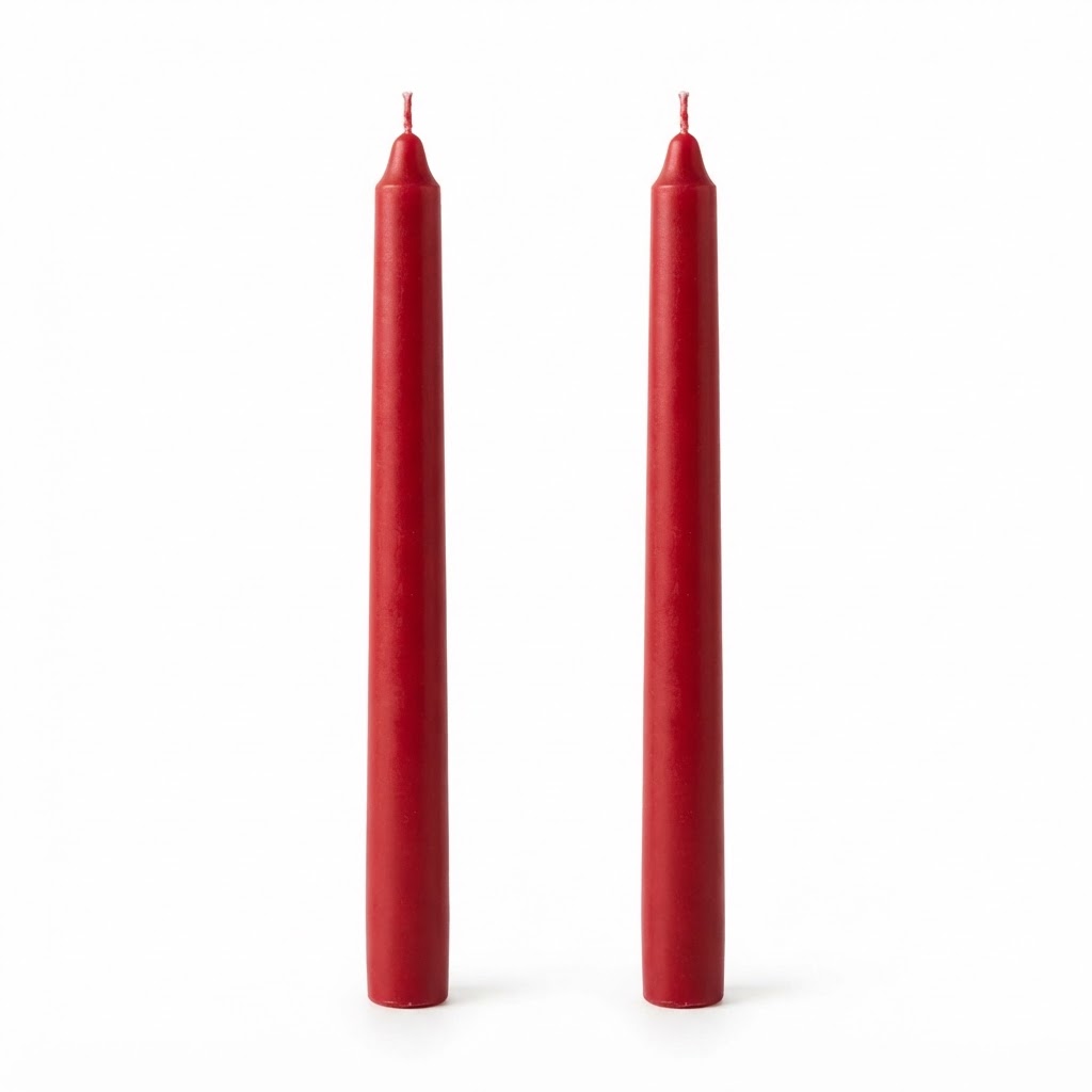 Unscented Red Taper Candles