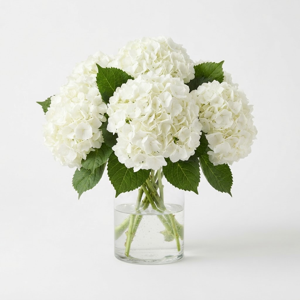 Natural White Hydrangea Floral Arrangement