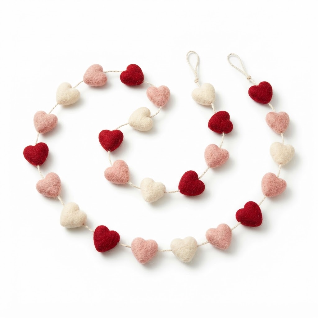Felt Heart Garland