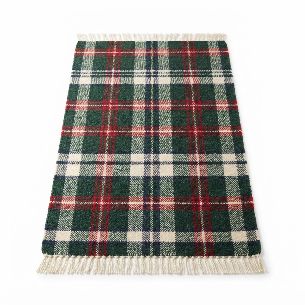core Handwoven Wool Plaid Rug