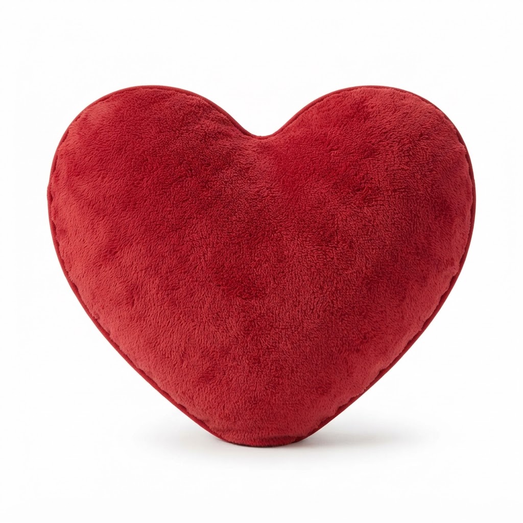 Transitional Plush Heart Shaped Throw Pillow