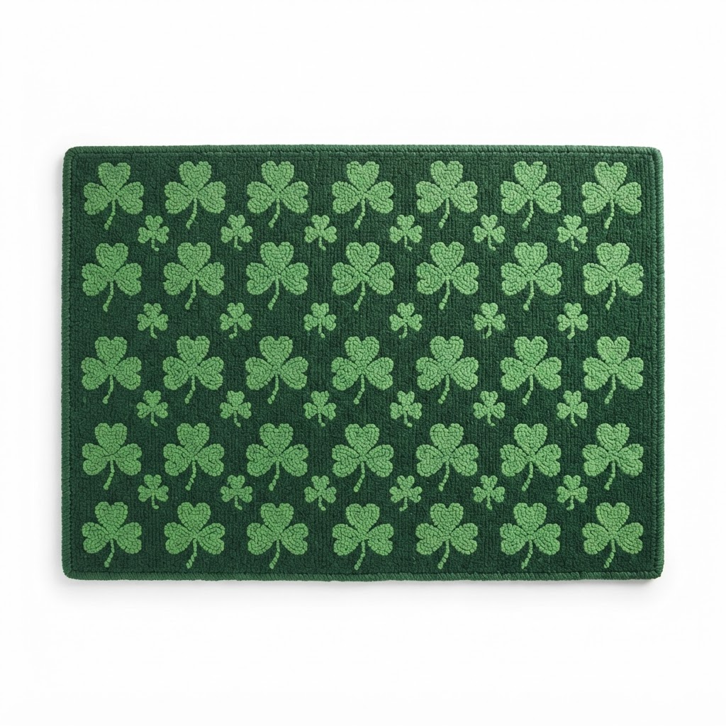 Woven Shamrocks Accent Rug