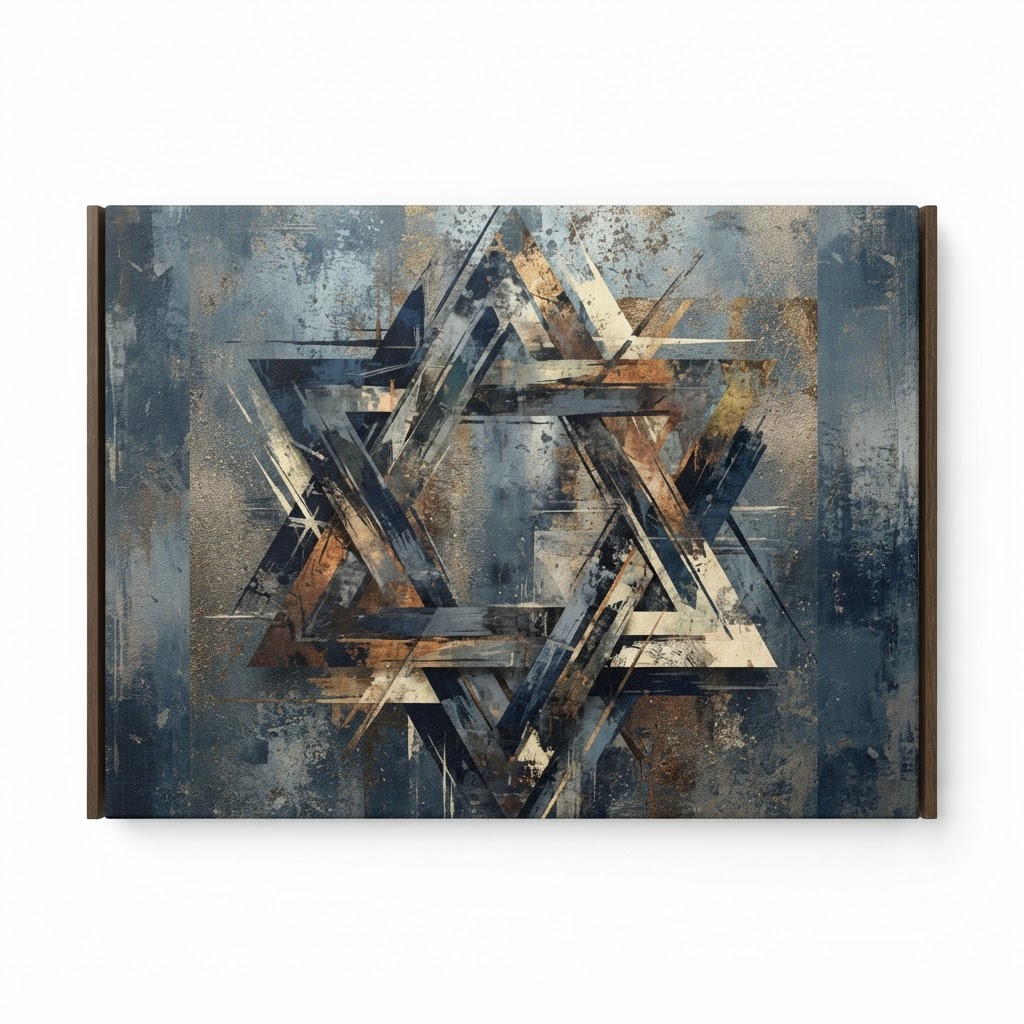 abstract Star of David canvas