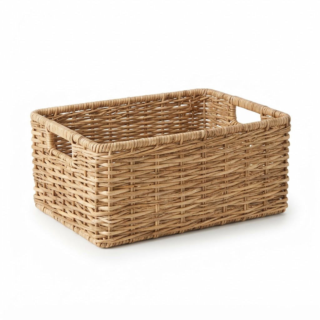 Woven Rattan Storage Baskets