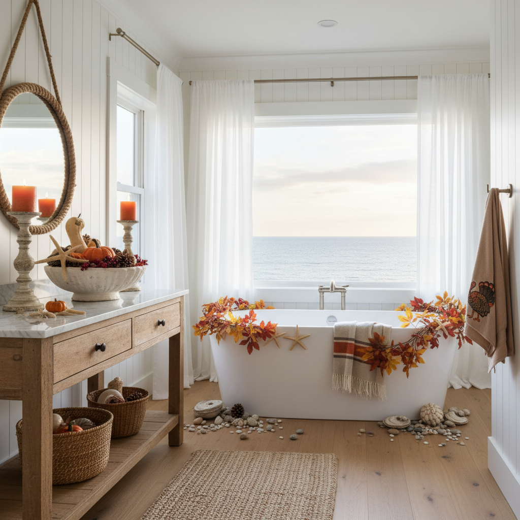 Coastal Thanksgiving Master Bathroom