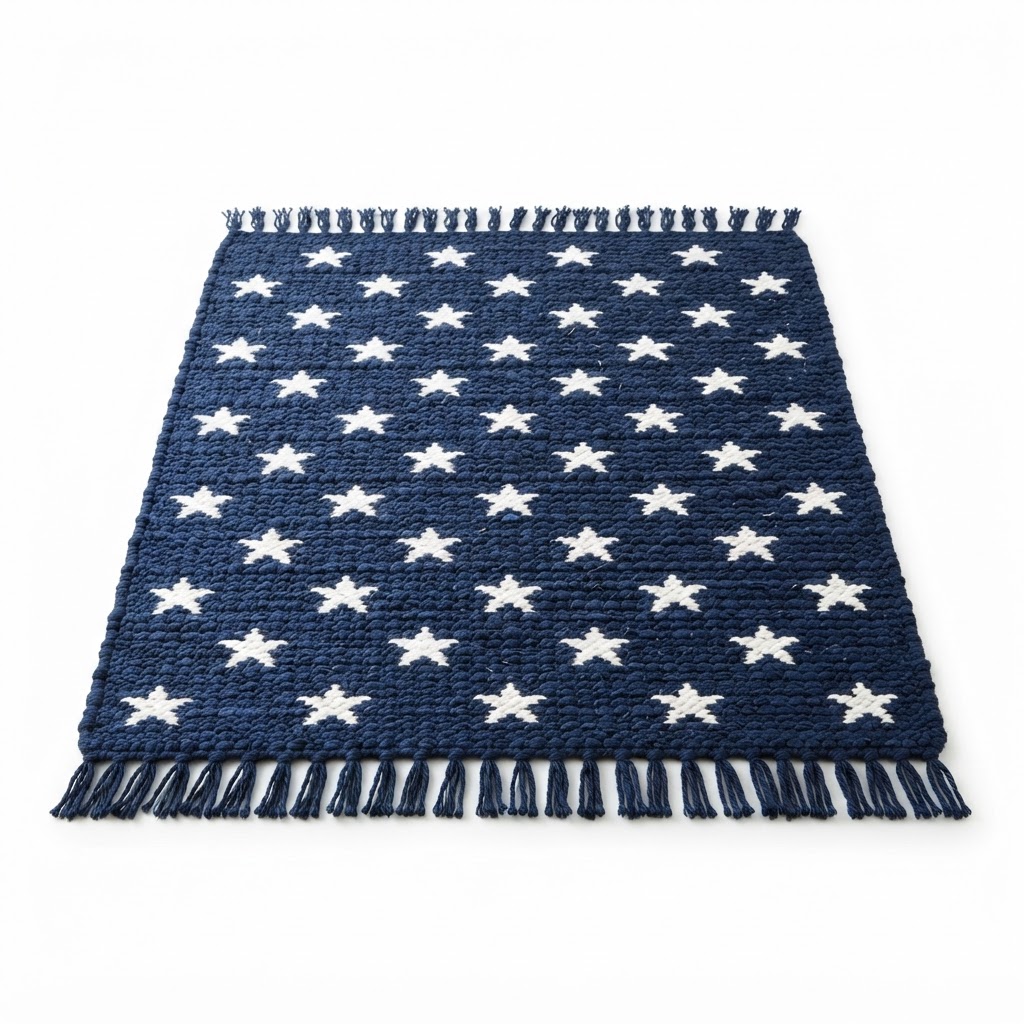 Cotton Woven Star Rug