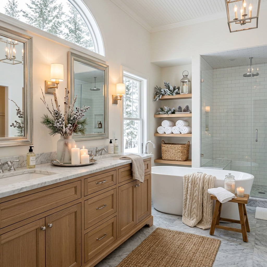 Coastal Winter Master Bathroom