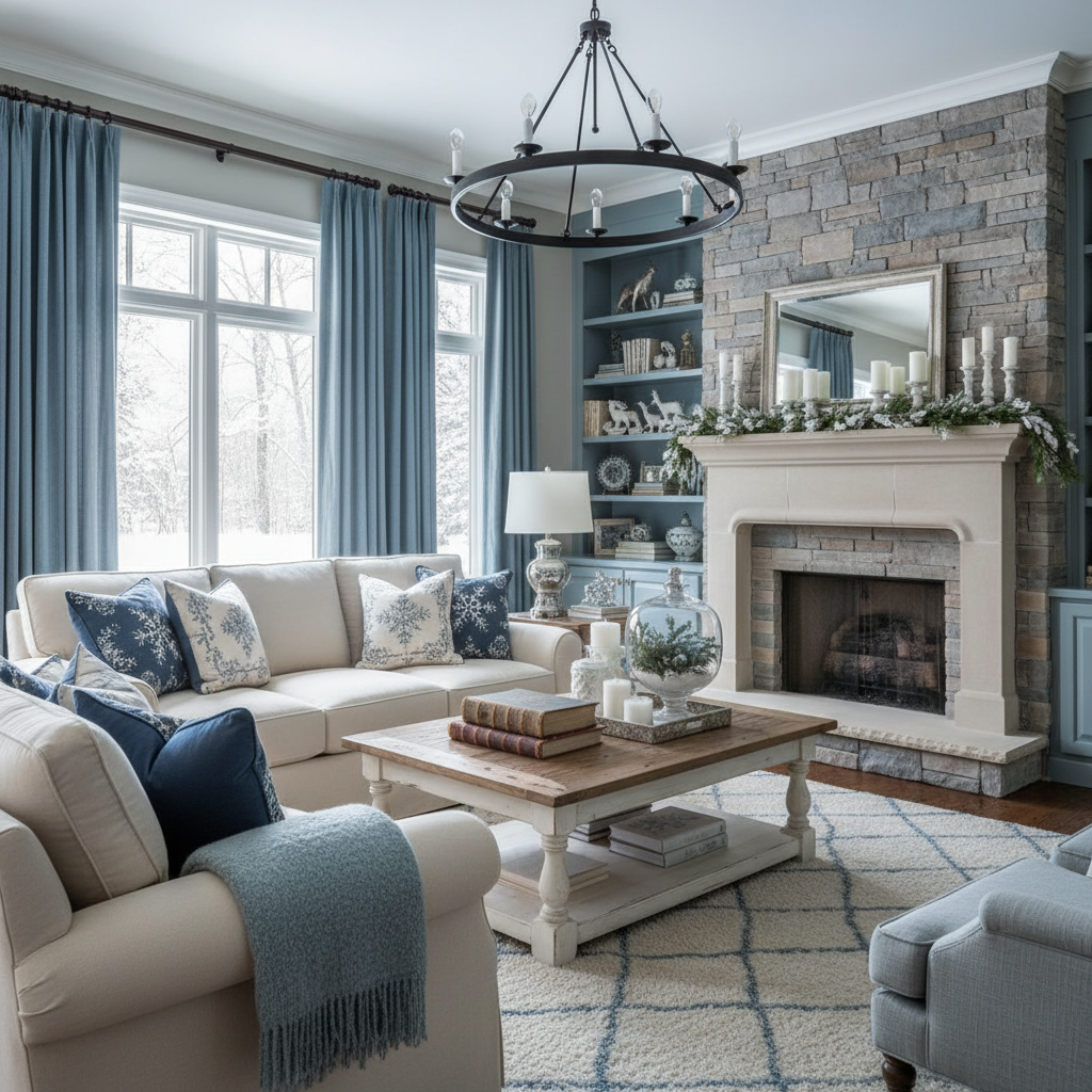 Traditional Winter Living Room