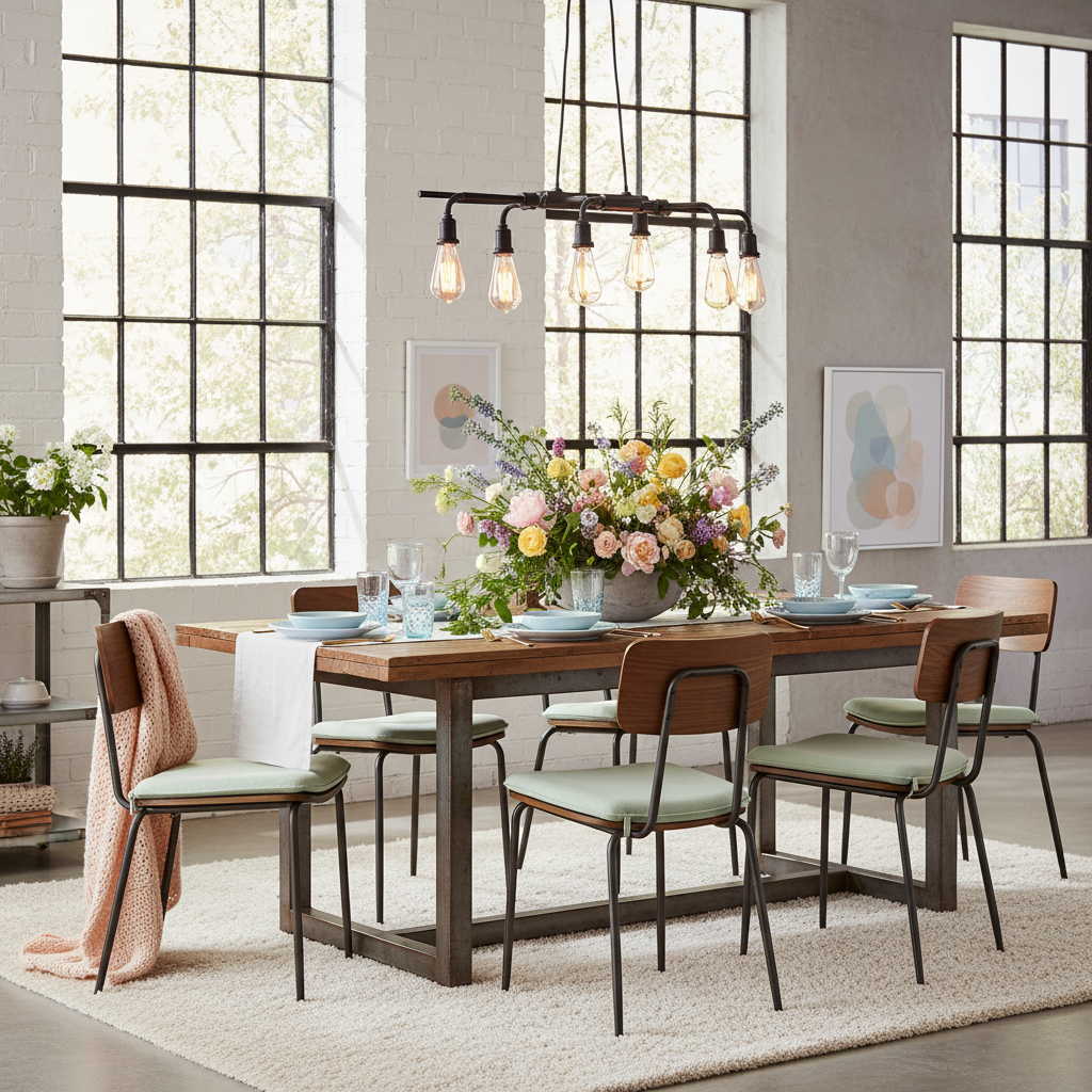 Industrial Spring Dining Room