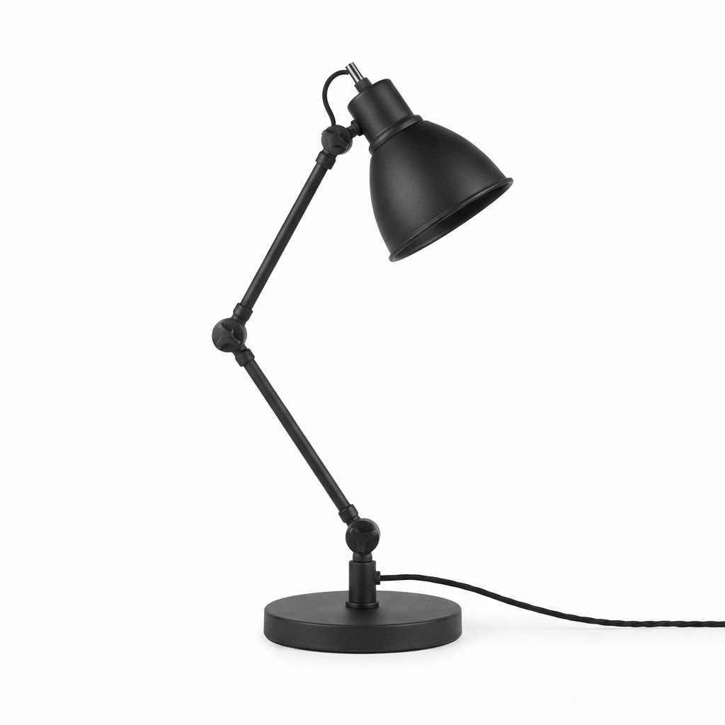 Matte Black Adjustable Desk Lamp