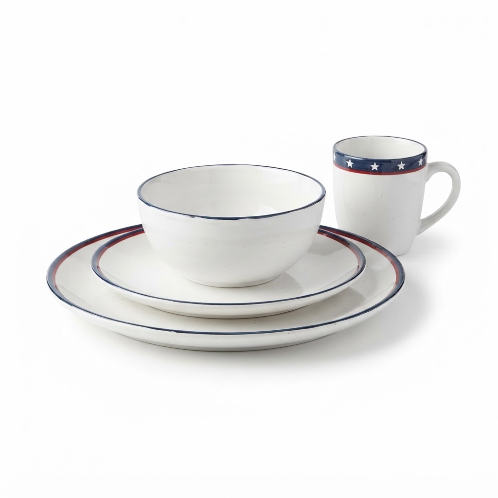 White Ceramic Dinnerware Set