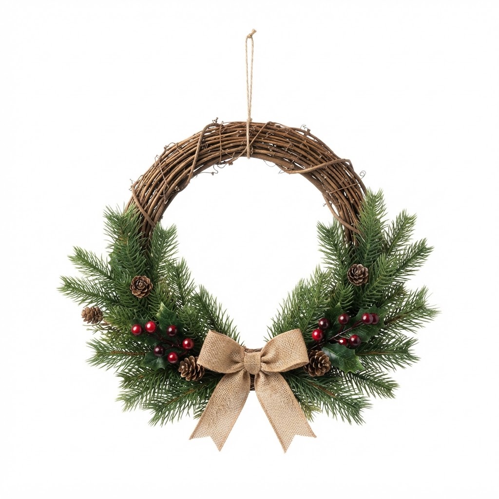 Mini Christmas Wreath for Window