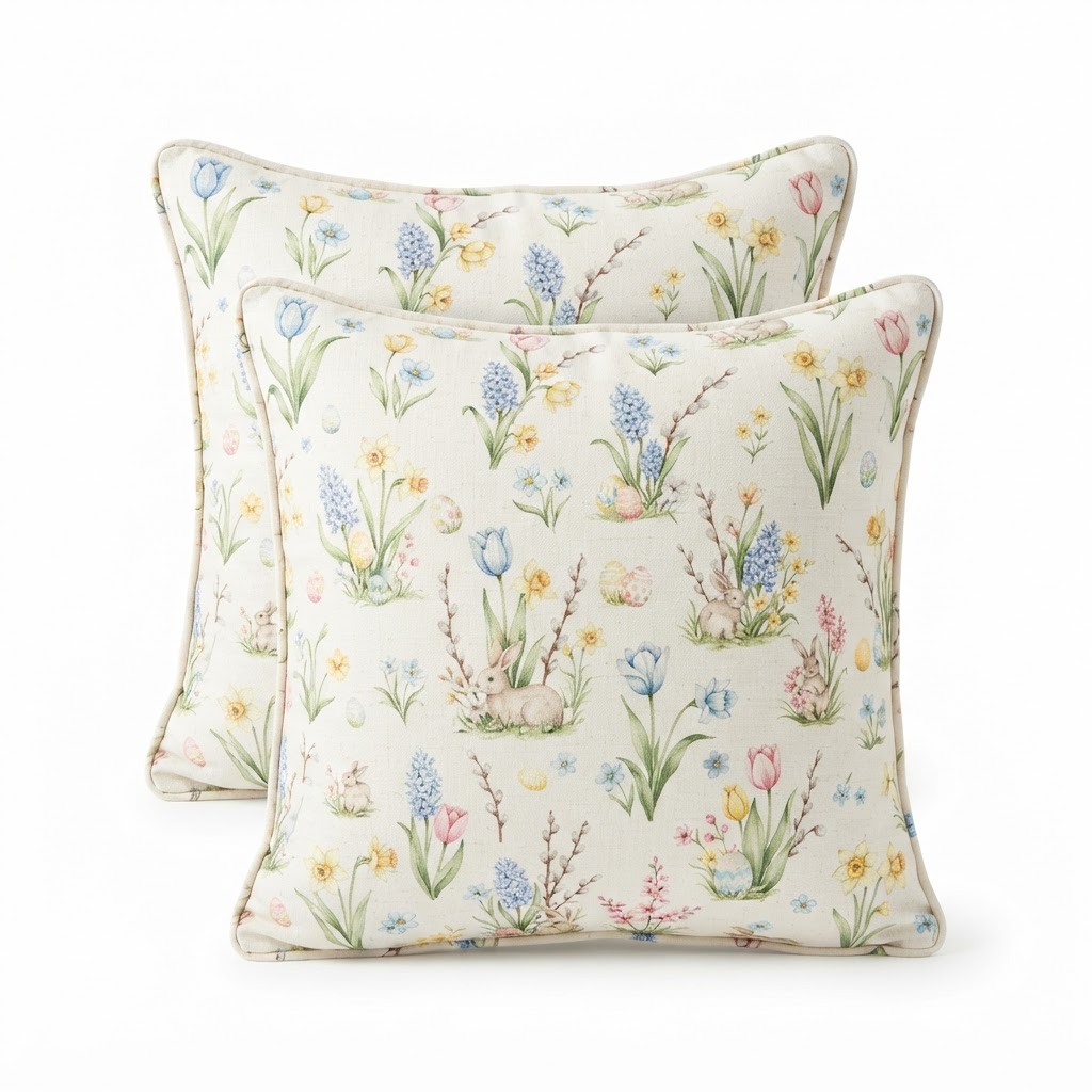 Floral Cotton Pillow Set