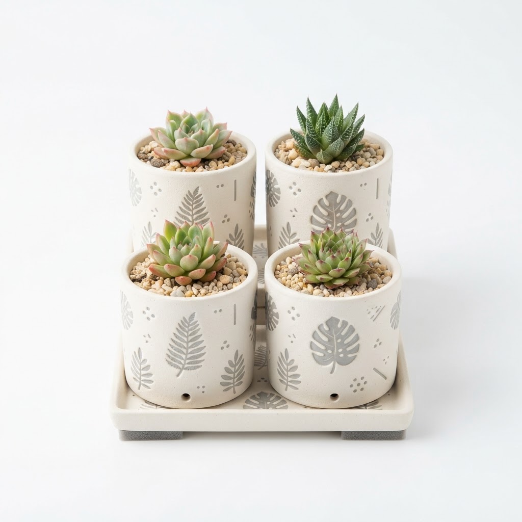 Ceramic Succulent Pot Set