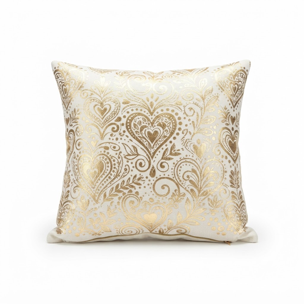 Gold Foiled Decorative Throw Pillows