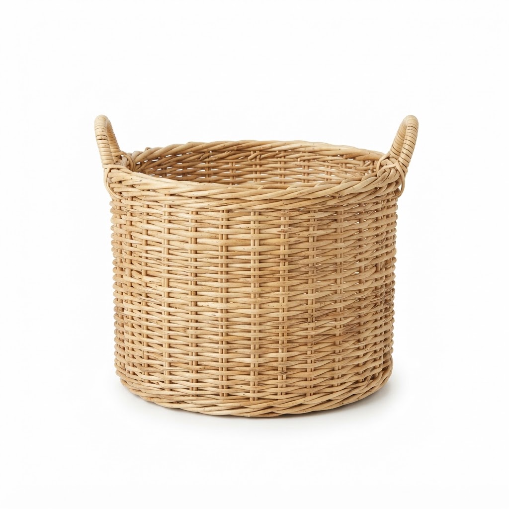 Woven Rattan Storage Basket