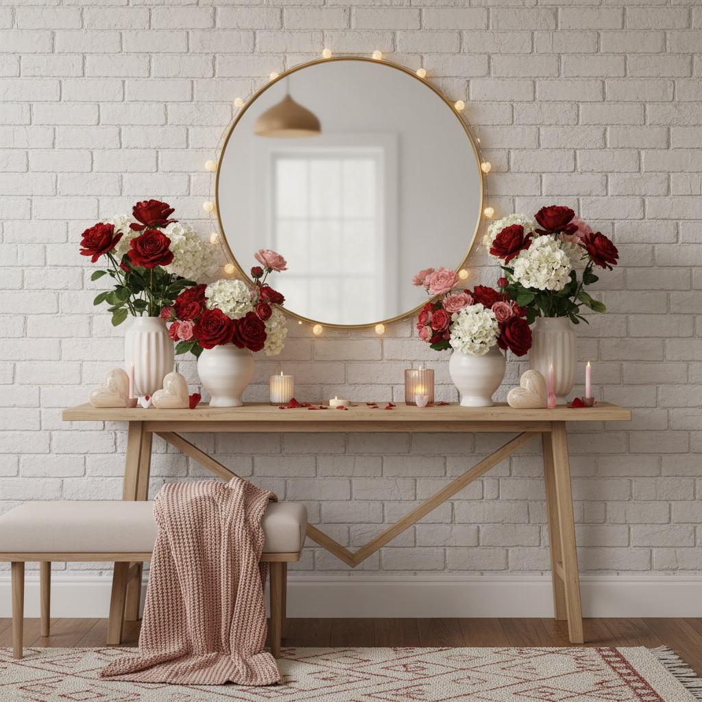 Nordic Valentine's Day Entryway