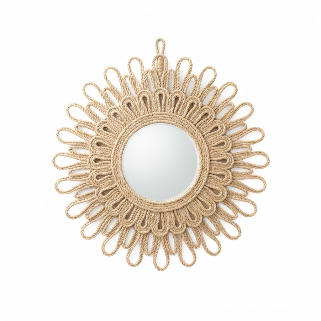 Sunburst Rope Wall Mirror